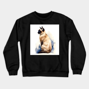 Watercolour effect Siamese Cat Crewneck Sweatshirt